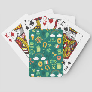 Cute Irish Icon Pattern Poker Cards