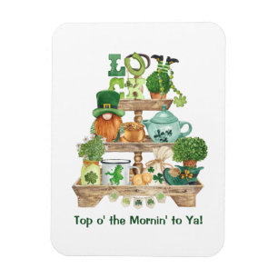 Cute Irish Knickknack Stand Happy St Patrick's Day Magnet