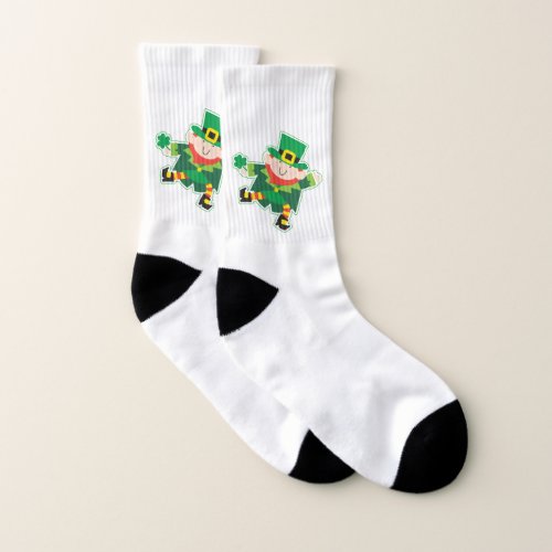 Cute Irish Leprechaun Socks
