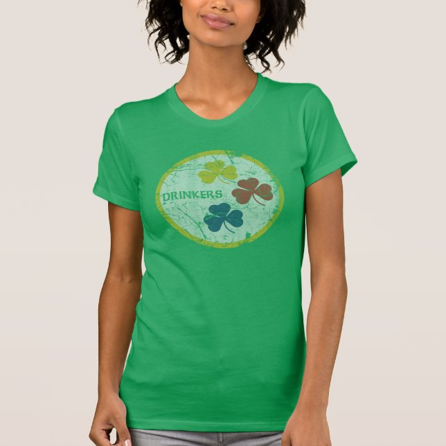 Cute Irish Pittsburgh Drinkers St Patrick's Day T-Shirt (Front)