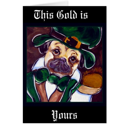Cute Irish Pug Cards (Front)
