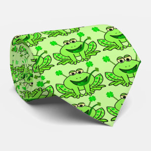 Cute Irish Saint Patrick's Day Frog Tie