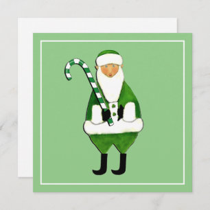 Cute Irish Santa Claus Christmas Cards