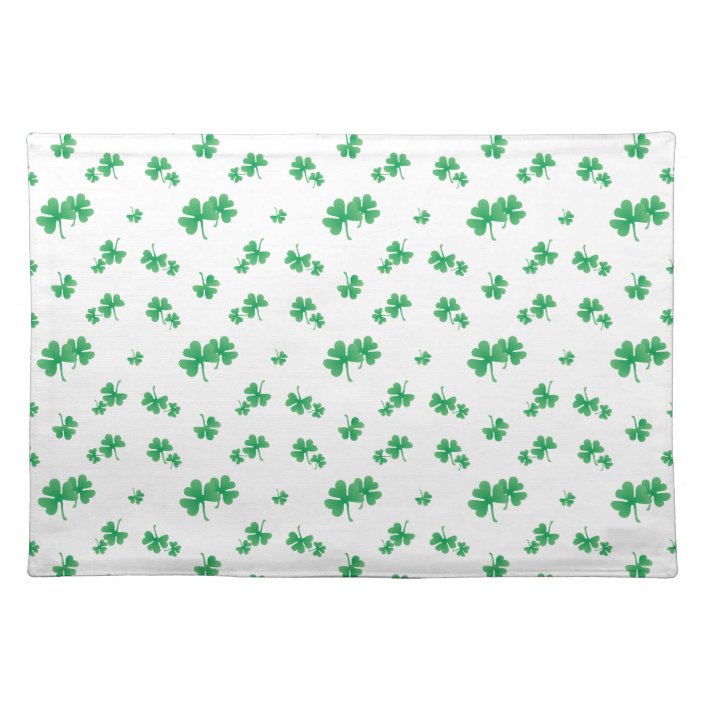 Cute Irish Shamrock Pattern Cloth Placemat | Zazzle.com