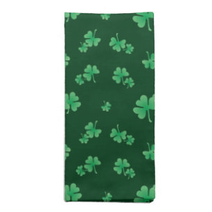 Cute Irish Shamrock Pattern Green Cloth Napkin