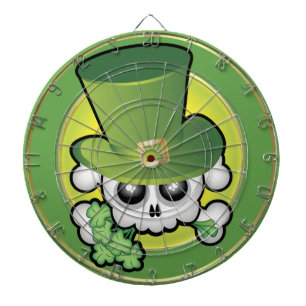 Cute Irish Skull Dart Board