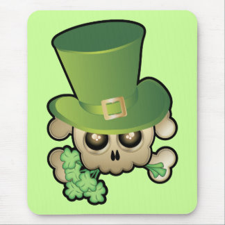 Cute Irish Skull Mouse Pad