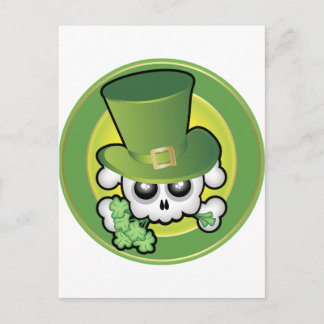 Cute Irish Skull Postcard