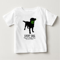 Cute Irish St. Patrick's Day Black Lab Lucky Dog