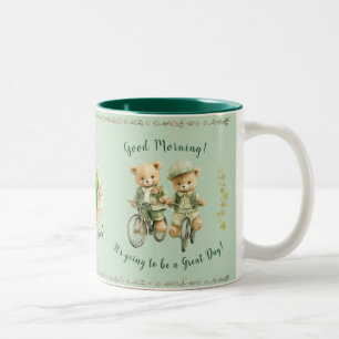Cute Irish Teddy Bear Mug Bikes - Great Day