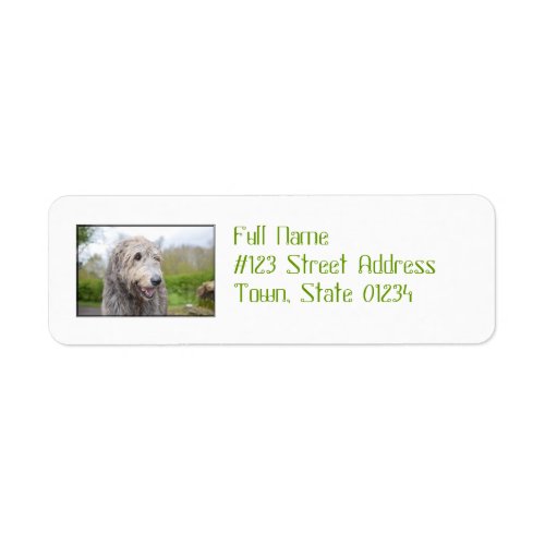 Cute Irish Wolfhound Label