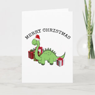 Cute is Santa dinosaur Holiday Card