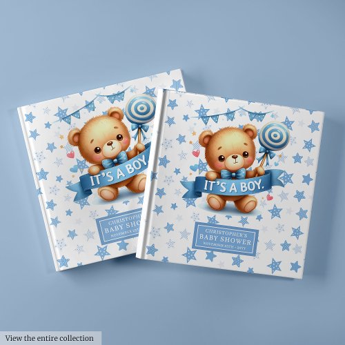 Cute It’s a Boy Baby Shower Guest Book to Sign