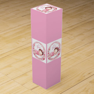 Cute It’s a Girl Baby Announcement Wine Box