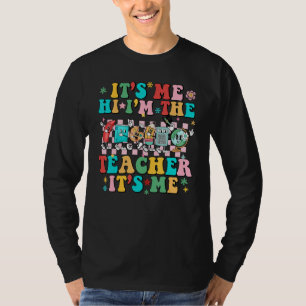 Cute It s Me Hi I m The Teacher It s Me Groovy Tea T-Shirt