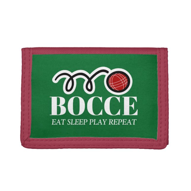 Cute Italian bocce ball player Trifold Wallet gift (Front)