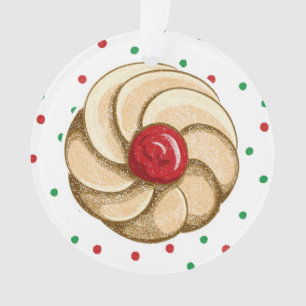 Cute Italian Christmas Cookie with Buon Natale Ornament