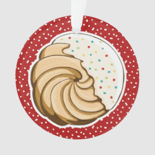Cute Italian Christmas Cookie with Buon Natale Ornament