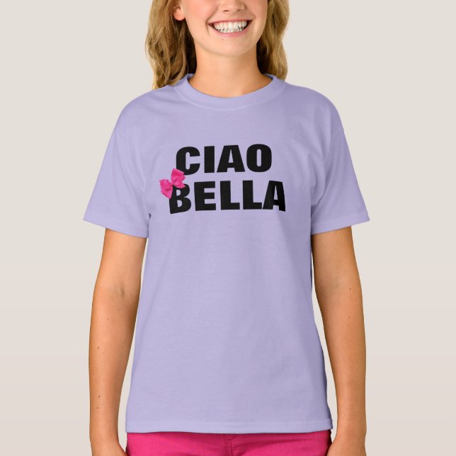 cute italian ciao bella cute girl's tshirt design (Front)