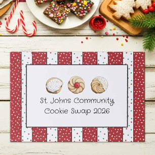 Cute Italian Cookie Swap Paper Placemats