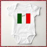 Cute Italian Flag Red Green And White Baby Bodysuit at Zazzle