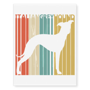 Cute Italian Greyhound Dog Temporary Tattoos