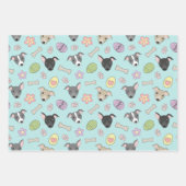Cute Italian greyhound Easter eggs Paws Pattern Wrapping Paper Sheets (Front)