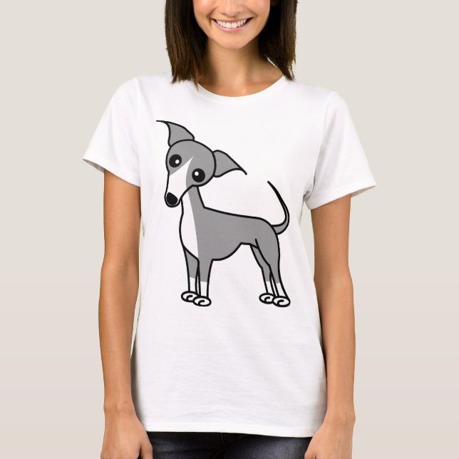 Cute Italian Greyhound - Grey T-Shirt (Front)
