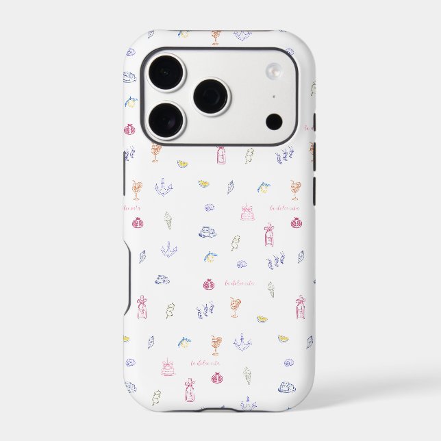  Cute Italian Minimalist Birthday Case-Mate iPhone Case (Back)