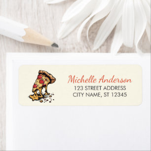 Cute Italian Pizzeria Pizza Return Address Label