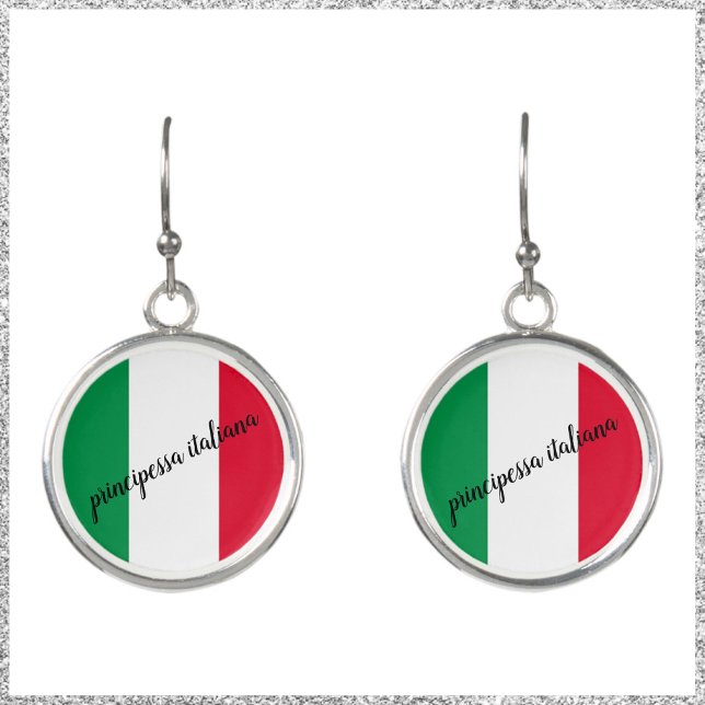 Cute Italian Princess Earrings (Bookmark my store! https://www.zazzle.com/store/capricepetit)