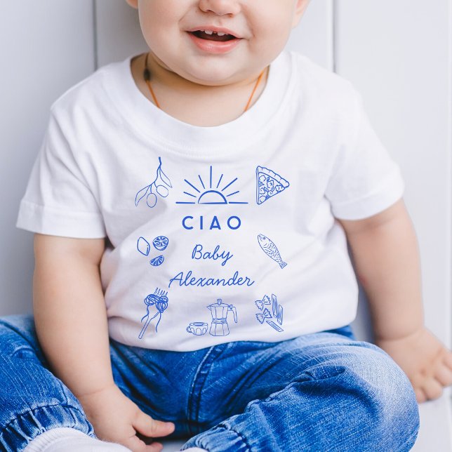 Cute Italian Themed Baby Shower Gift Ciao Baby Baby Bodysuit (Creator Uploaded)
