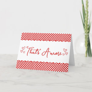 Cute Italian Themed "That's Amore"  Letterpress Thank You Card