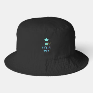 Cute "It's a Boy" Baby Shower Cartoon Bucket Hat