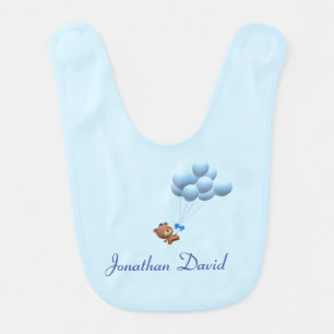 Cute It's a Boy Bear and Balloons Themed Baby Bib