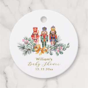 Cute It's Cold Outside Nutcracker Baby Shower Favor Tags
