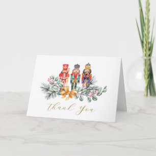 Cute It's Cold Outside Nutcracker Baby Shower Letterpress Thank You Card