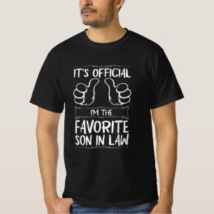 Cute It's Official I'm The Favorite Son-In-Law T-Shirt