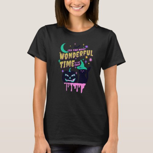 Cute Its the Most Wonderful Time Of the Year Cat  T_Shirt