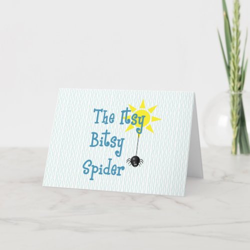 Cute Itsy Bitsy Spider Birthday Card