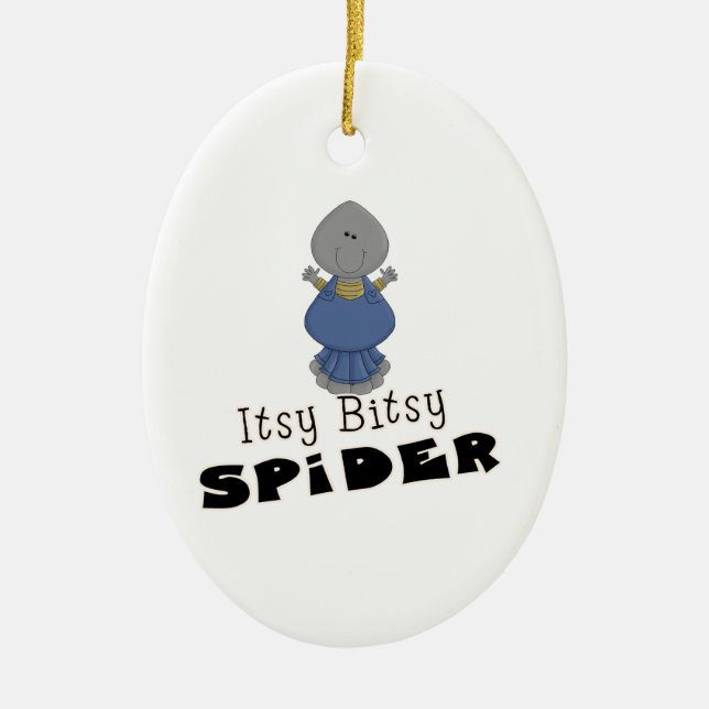 cute itsy bitsy spider ceramic ornament (Front)