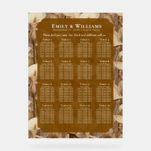 Cute Ivory Calla Lilies Garden Boho Wedding Acrylic Sign