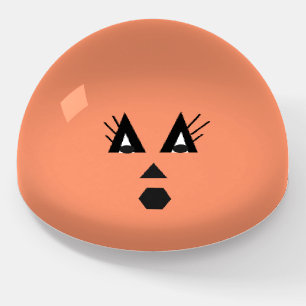Cute Jack O Lantern Face Orange Halloween Pumpkin  Paperweight