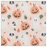 Cute Jack-O-Lantern &amp; Ghost Pattern Fabric