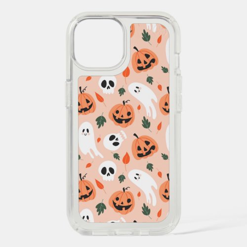 Cute Jack_O_Lantern  Ghost Pattern iPhone 15 Case