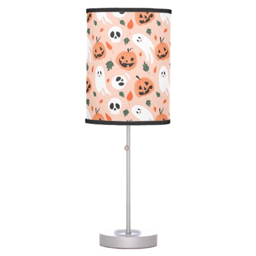 Cute Jack_O_Lantern  Ghost Pattern Table Lamp