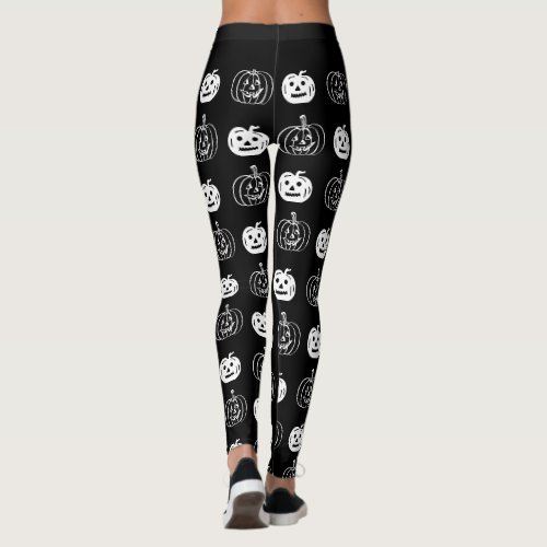 Cute Jack O Lantern Pattern Halloween Costume  Leggings