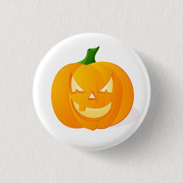 Cute Jack O Lantern Pumpkin Halloween  Button (Front)