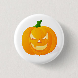 Cute Jack O Lantern Pumpkin Halloween Button
