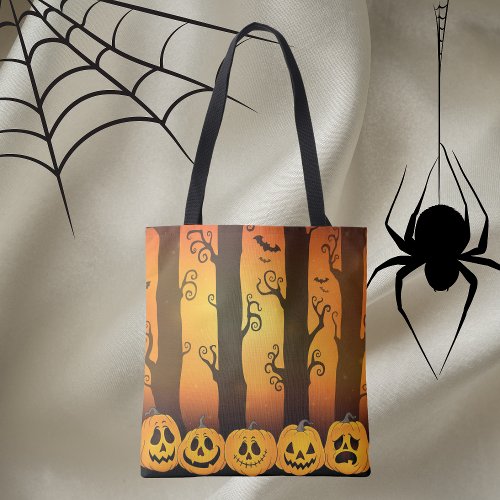 Cute Jack O Lantern Pumpkin Halloween Tote Bag